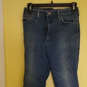 Wrangler Blue Denim Jeans with Brown Patch